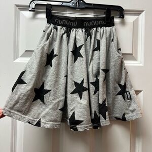 Nununu Gray and Black Tennis Star Skirt Girl Size 6-7